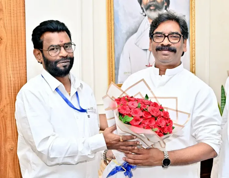 CM Hemant Soren Congratulates Baidyanath Ram on Rajya Sabha Election