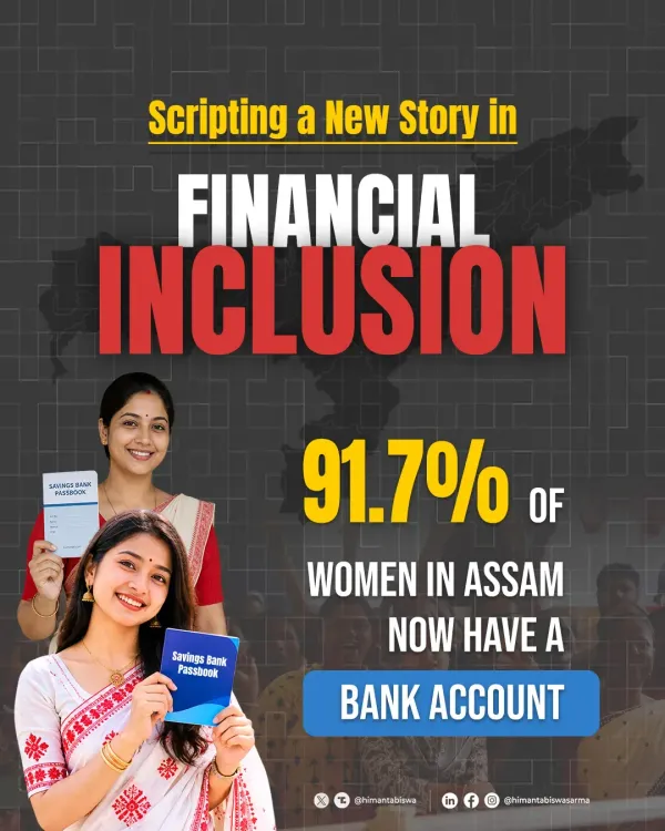 CM Himanta: 91.7% of Assam Women Now in Formal Banking
