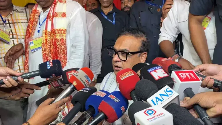 CM Himanta Addresses Media at Devi Visarjan Ghat, Pandu