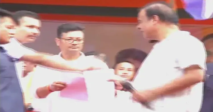 CM Himanta addresses public rally in Nagaon's Tinsukia