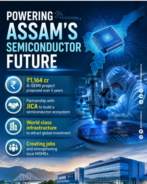 CM Himanta Announces ₹1,164 Cr Semiconductor Push in Assam