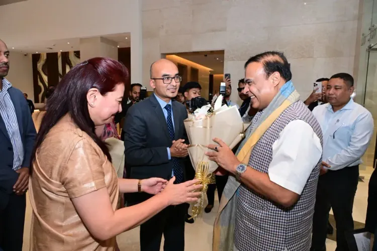 CM Himanta arrives in Shillong for NE externally aided projects conference