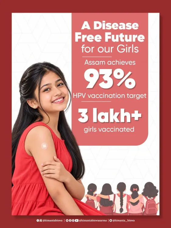 CM Himanta: Assam vaccinates 3 lakh+ girls against HPV