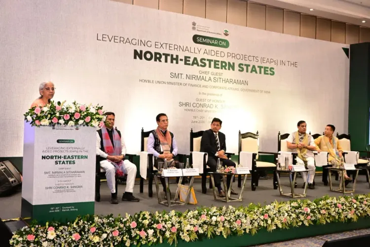 CM Himanta at LEAPGDNS Seminar in Shillong with FM Sitharaman