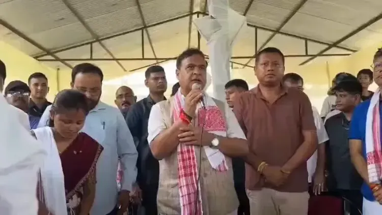 CM Himanta Biswa Sarma Addresses Residents at Sundarpukhuri