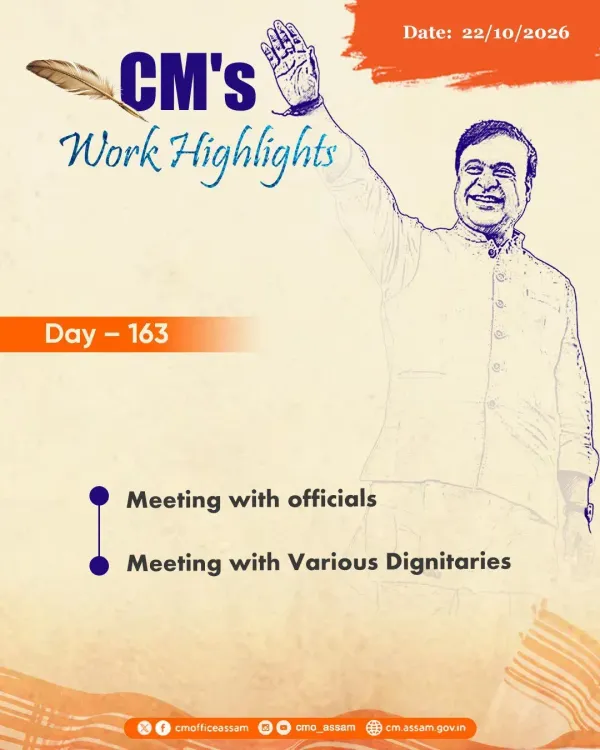 CM Himanta Biswa Sarma Marks Day 163 of Public Service