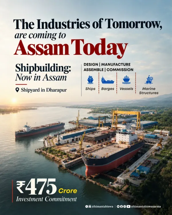 CM Himanta eyes ₹475 cr shipbuilding push on Assam's waterways