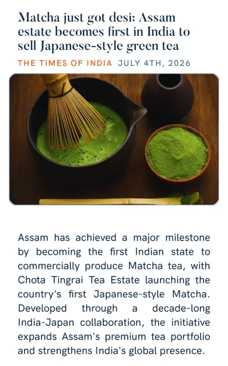 CM Himanta flags Assam estate's first Indian matcha launch