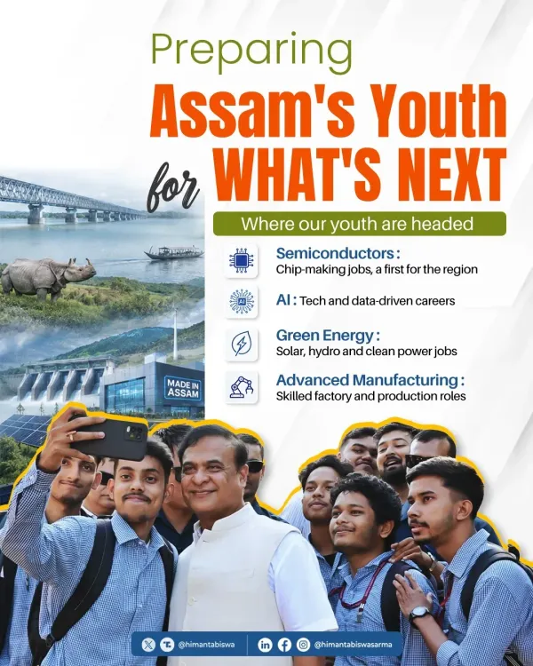 CM Himanta Flags Key Job Sectors for Assam's Class 12 Passouts