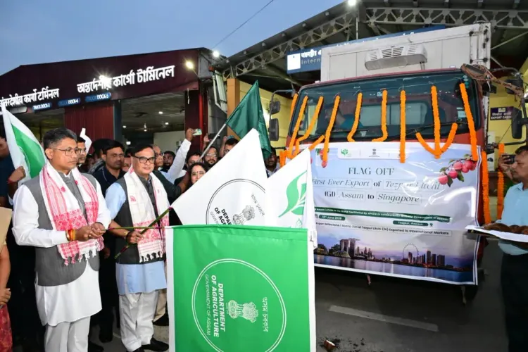 CM Himanta Flags Off GI-Tagged Tezpur Litchi Export to Singapore