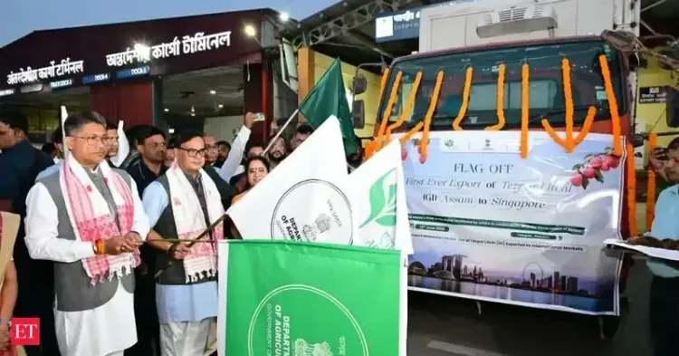 CM Himanta Flags Off GI-Tagged Tezpur Litchis to Singapore