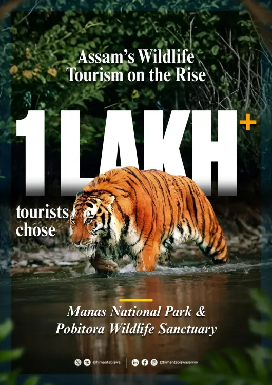 CM Himanta Highlights Assam Wildlife Tourism Milestone
