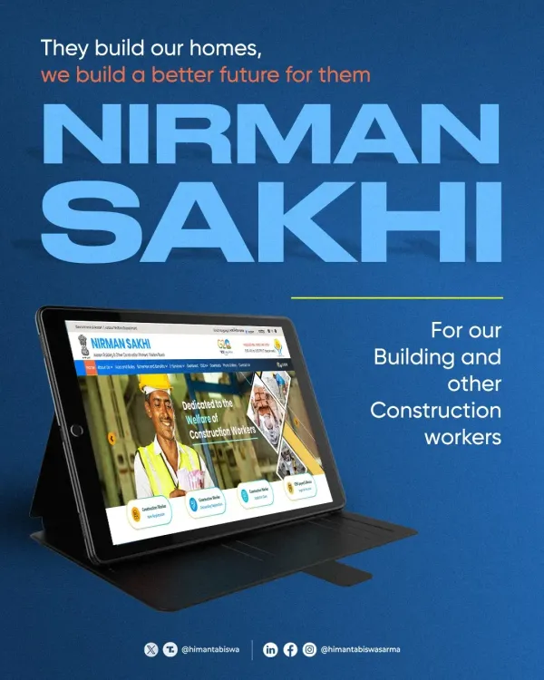 CM Himanta Highlights Assam's Welfare Push for 7 Lakh Construction Workers