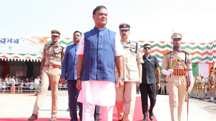 CM Himanta hoists flag at Khanapara on Independence Day