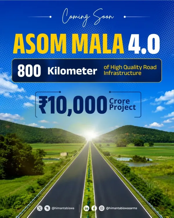 CM Himanta launches AsomMala 4.0, a ₹10,000 cr rural roads push