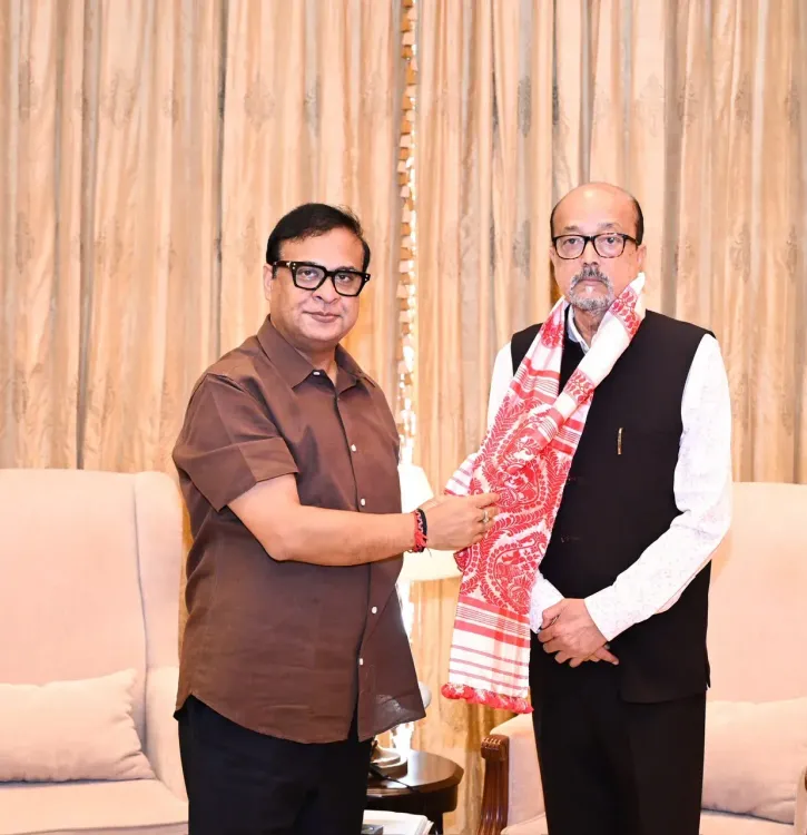 CM Himanta meets Chhattisgarh Governor Ramen Deka in Dispur