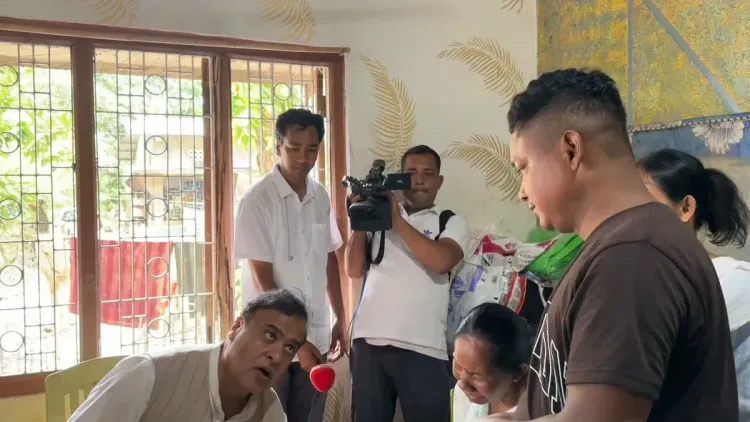 CM Himanta Meets Family of Flood Victim, Vows Infrastructure Fix