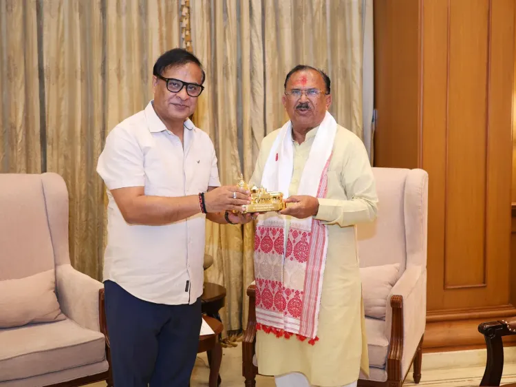 CM Himanta meets Rajasthan Assembly Speaker Devnani in Guwahati