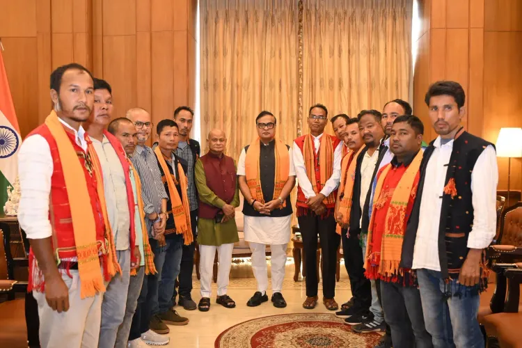 CM Himanta meets Tiwa leaders, MLA Deuri at Lok Sewa Bhawan