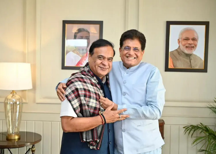 CM Himanta meets Union Min Piyush Goyal in New Delhi