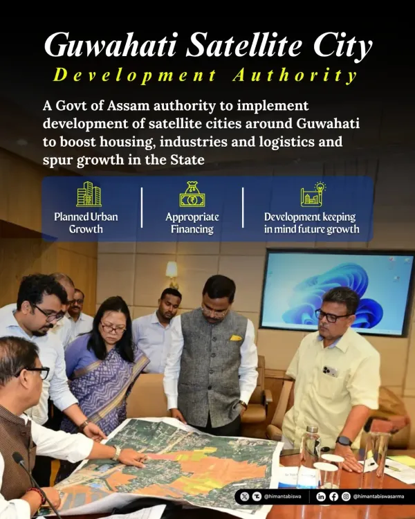 CM Himanta Plans Satellite Cities to Decongest Guwahati