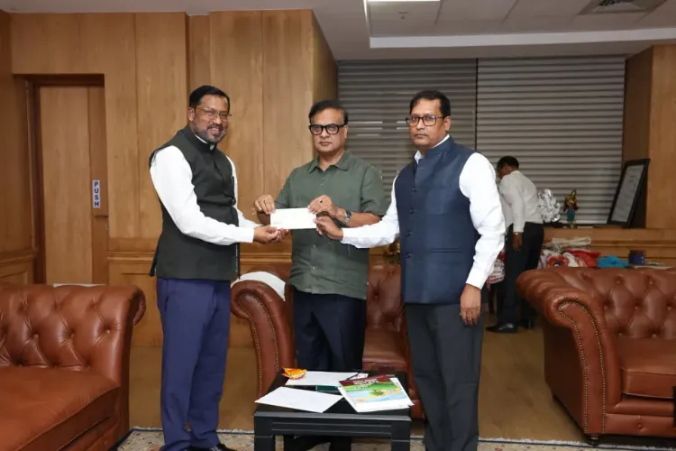 CM Himanta Receives ₹5 Lakh for Relief Fund from NEPNI College