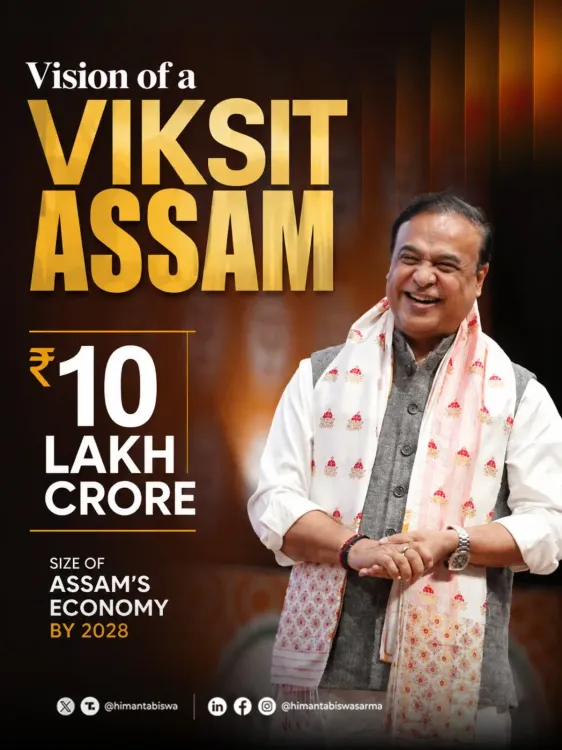 CM Himanta Sets ₹10 Lakh Crore Economy Target for Assam by 2028