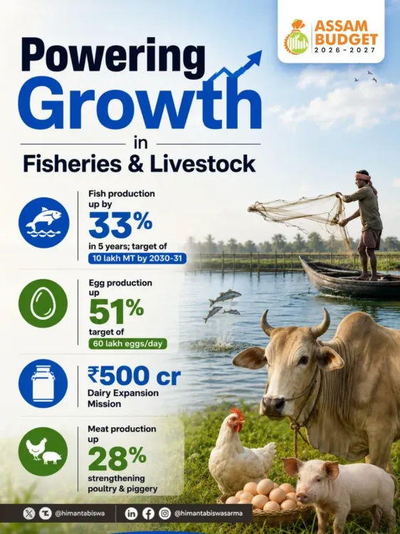 CM Himanta Sets Ambitious Fisheries & Livestock Targets in Assam Budget 2026