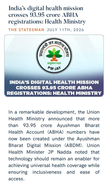 CM Himanta shares ABHA digital health registrations hit 93.95 cr