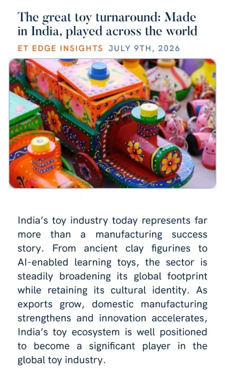 CM Himanta shares India's toy export rise under Make in India