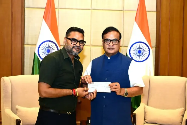 CM Himanta Thanks Shree Sai Motors MD for Rs 3 Lakh Relief Fund Donation