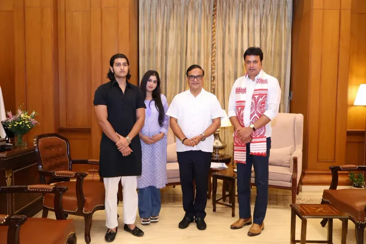 CM Himanta Thanks Visitors Aryan and Shreya in Personal Outreach