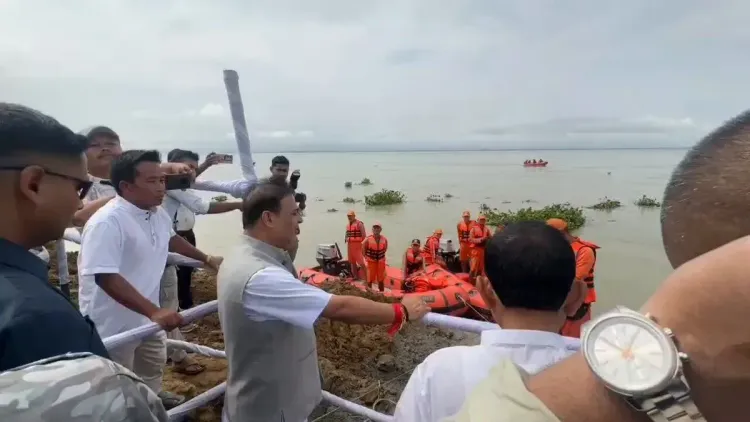 CM Himanta Visits Chabua Erosion Site, Plans IIT-G Meet