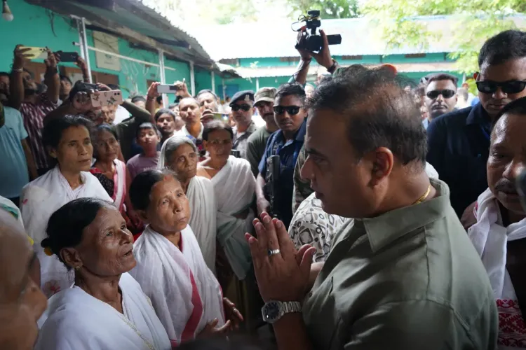 CM Himanta Visits Charaideo Flood Relief Camp