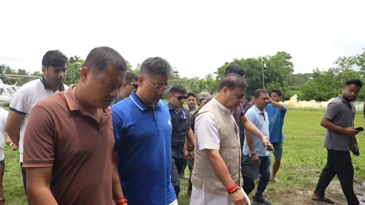CM Himanta visits flood-ravaged Nepali Khuti village in Assam