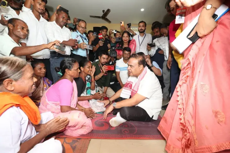 CM Himanta Visits Flood Relief Camp at Numaligarh School