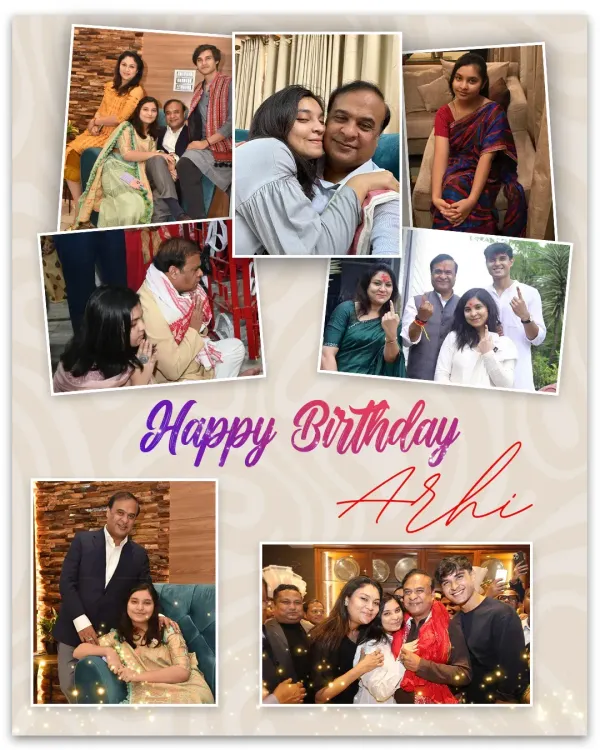 CM Himanta Wishes Daughter Arhi on Birthday