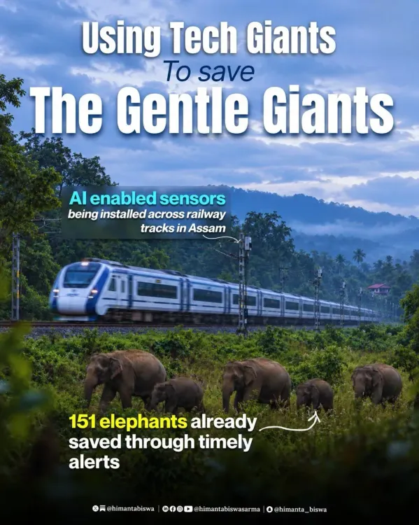 CM Himanta's AI-GPS System Has Saved 151 Elephants in Assam