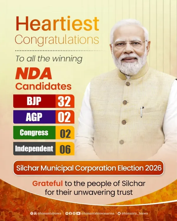 CM Himanta's BJP Wins Silchar Municipal Corporation Polls