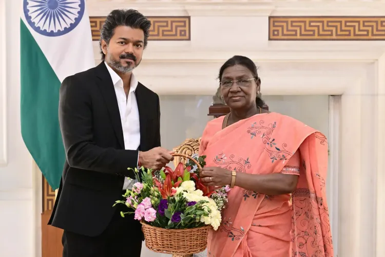 CM Joseph Vijay Calls on President Murmu at Rashtrapati Bhavan