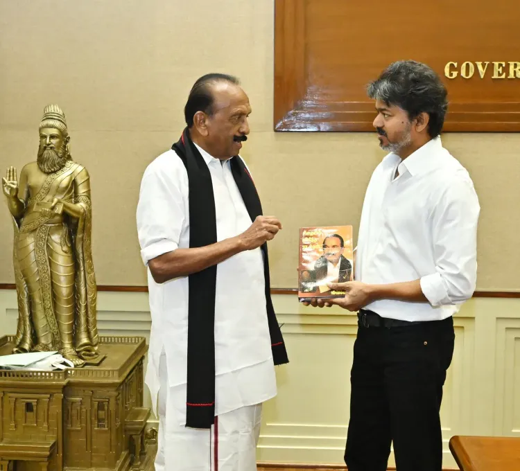CM Joseph Vijay meets MDMK chief Vaiko at Secretariat