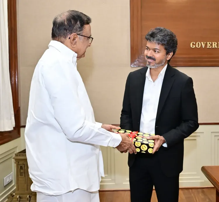CM Joseph Vijay meets Rajya Sabha MP Chidambaram at Secretariat