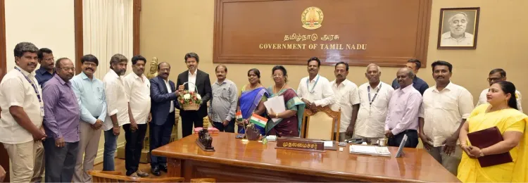 CM Joseph Vijay meets TNGOU leaders at Secretariat