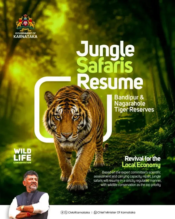 CM Karnataka: Jungle Safaris Resume in Bandipur, Nagarhole