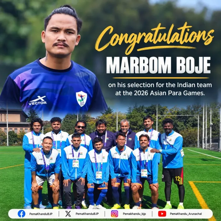 CM Khandu hails blind footballer Boje's Asian Para Games call-up