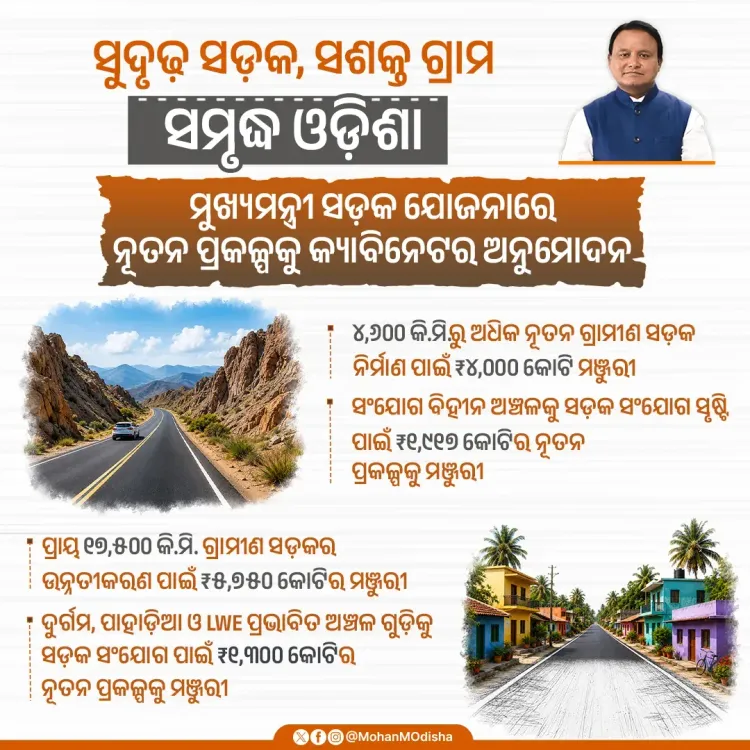 CM Majhi Approves New Projects Under Mukhyamantri Sadak Yojana