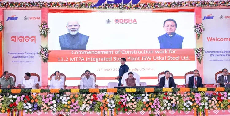 CM Majhi attends JSW mega steel plant groundbreaking in Paradip