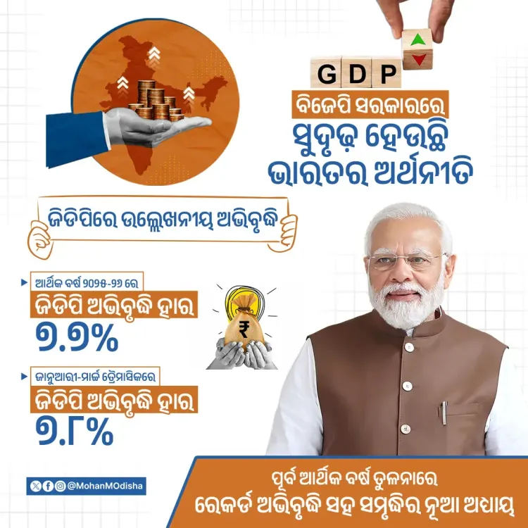 CM Majhi credits Modi's policies for India's GDP surge in FY26