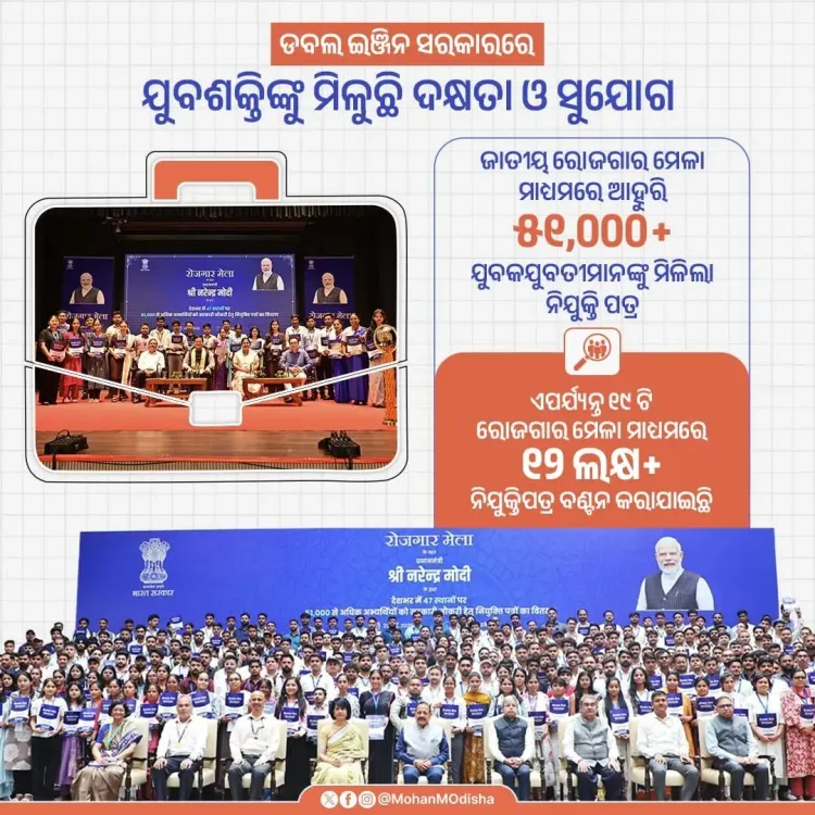 CM Majhi Hails 19th Rozgar Mela, 51,000 Jobs Distributed