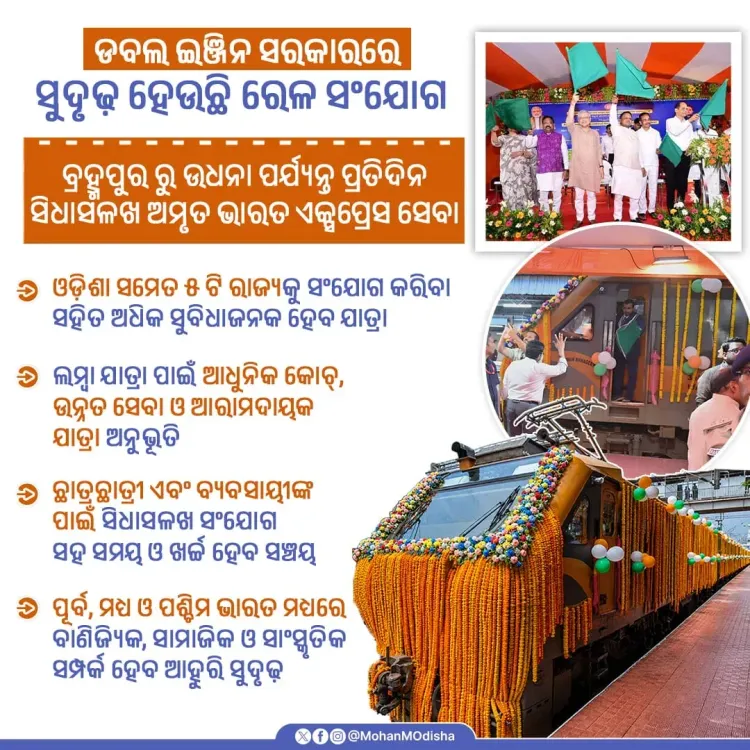 CM Majhi Hails Amrit Bharat Express on Brahmapur-Udhna Route